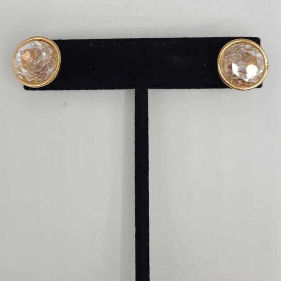 Michael Kors Rose Gold Large Crystal Stud Earrings - Picture 1 of 9